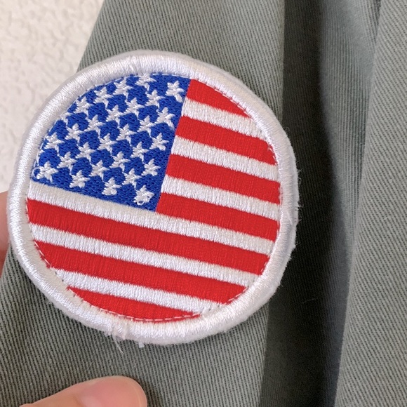 Rules of Etiquette Utility/Military Style Patchwork Jacket Size Small - Picture 4 of 9